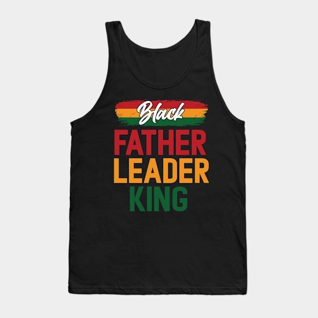 Black Father Leader King Pan African Colors Tank Top by UrbanLifeApparel